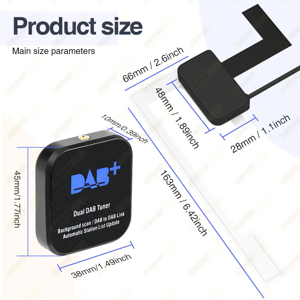 Dual DAB+ Modul DAB Box Digital Signal Receiver DAB+ Receiver Antenna Aerial USB Interface Portable For Android Car Radio Stereo