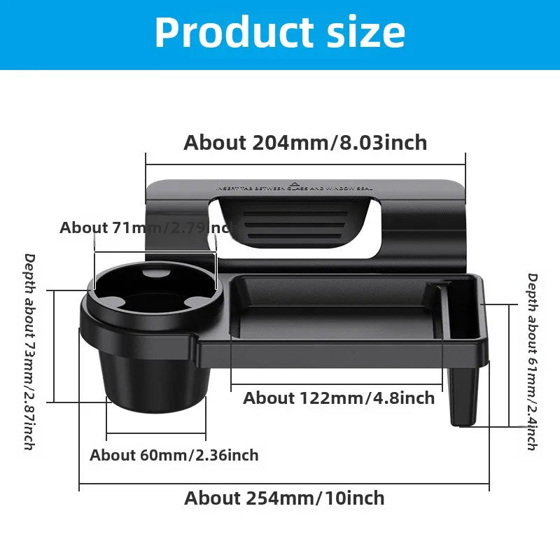Adjustable Car Tray Table for Multifunctional Storage of Water Cups, Mobile Phones, Car Keys and Cigarette Boxes