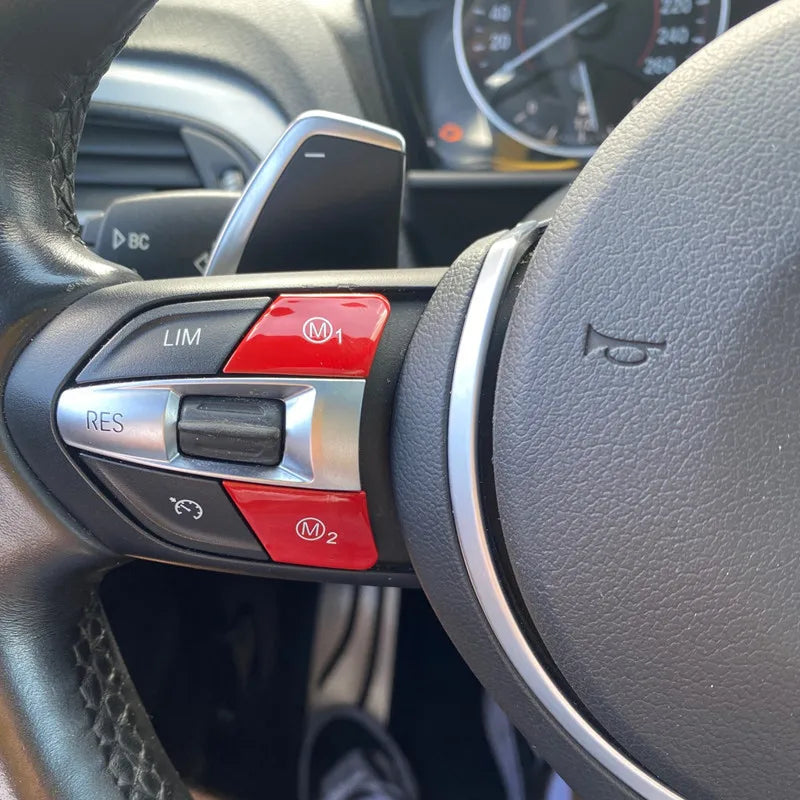 Car Steering Wheel M1 M2 Switch Replace Button Cover Trim Fit For BMW F20 F22 F30 F32 F36 F10 F12 F15 F16 M3 M4 M5 M6 X5M X6M