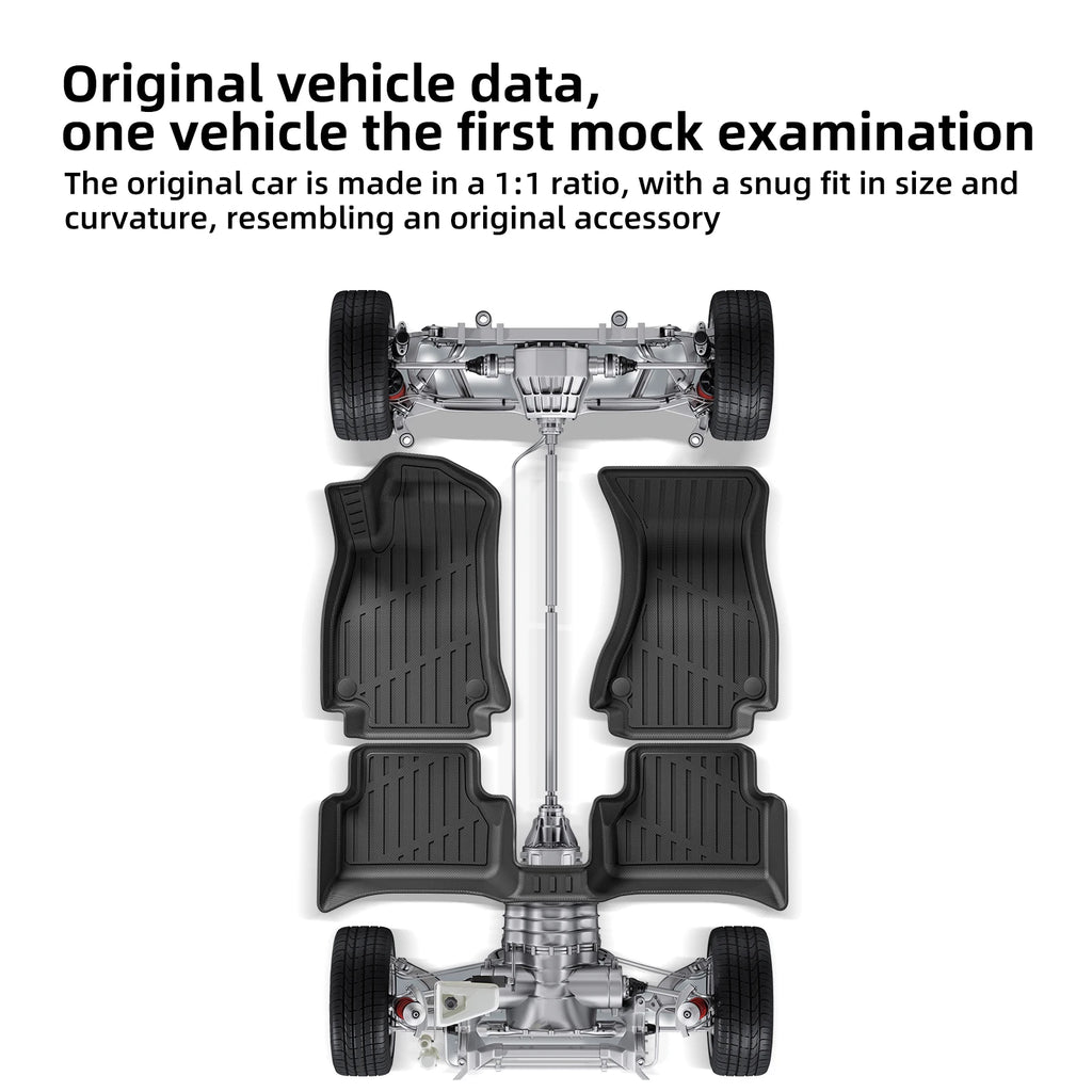 for Chevy/Chevrolet Trax 2024 2025 2026 Car Floor Mats Cargo Liner Trunk/Backrest Mat TPE 3D Left Rudder