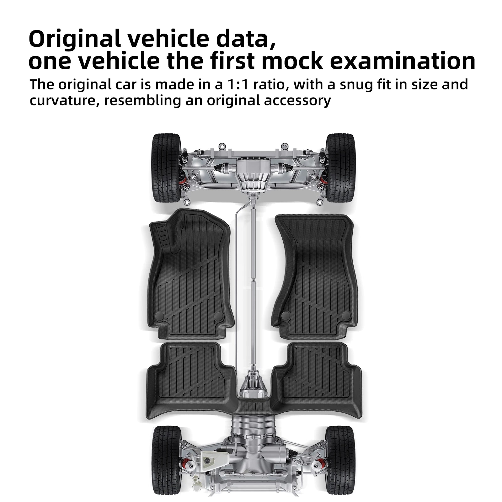 for Chevy/Chevrolet Trax 2024 2025 2026 Car Floor Mats Cargo Liner Trunk/Backrest Mat TPE 3D Left Rudder