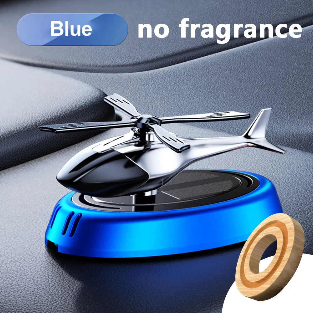 Solar Car Air Freshener Car Center Console Perfume Helicopter Decoration Car Interior Solar Car Rotating Perfume