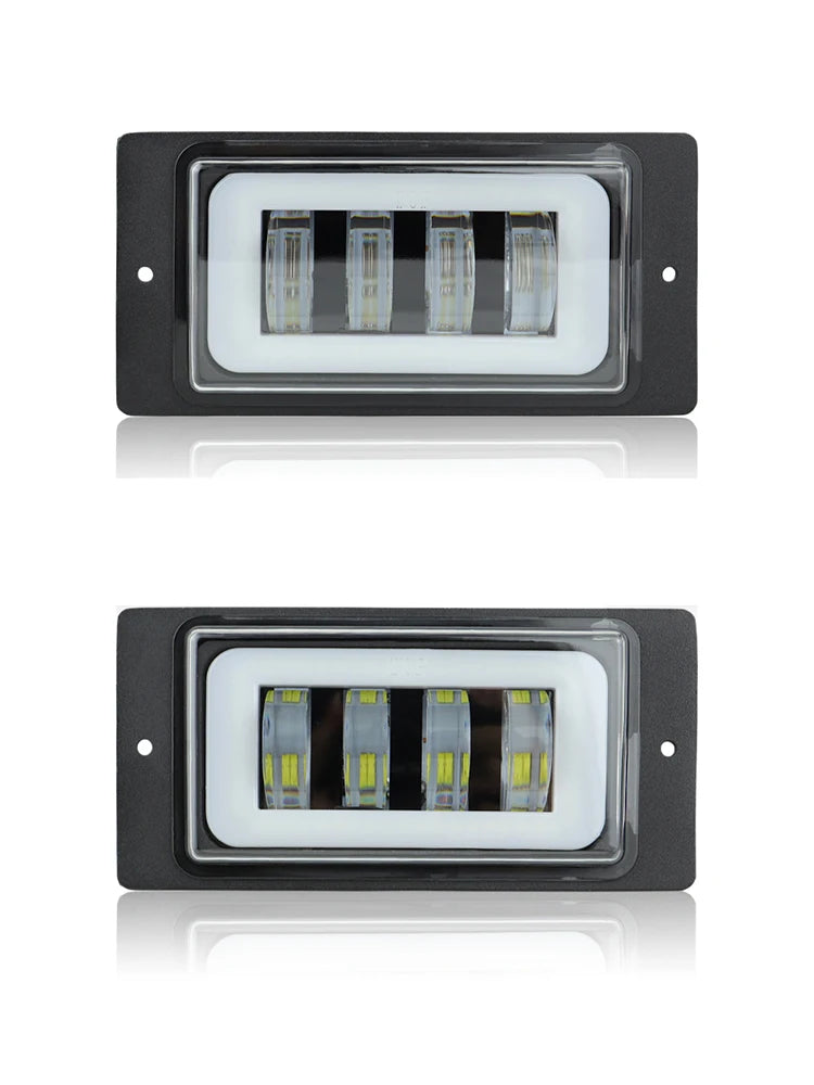 12v Square Led Headlight Daytime Running Light Turn Signal Lada Fog Lamp DRL Headlamp Assembly Car Accessories For Lada Offroad