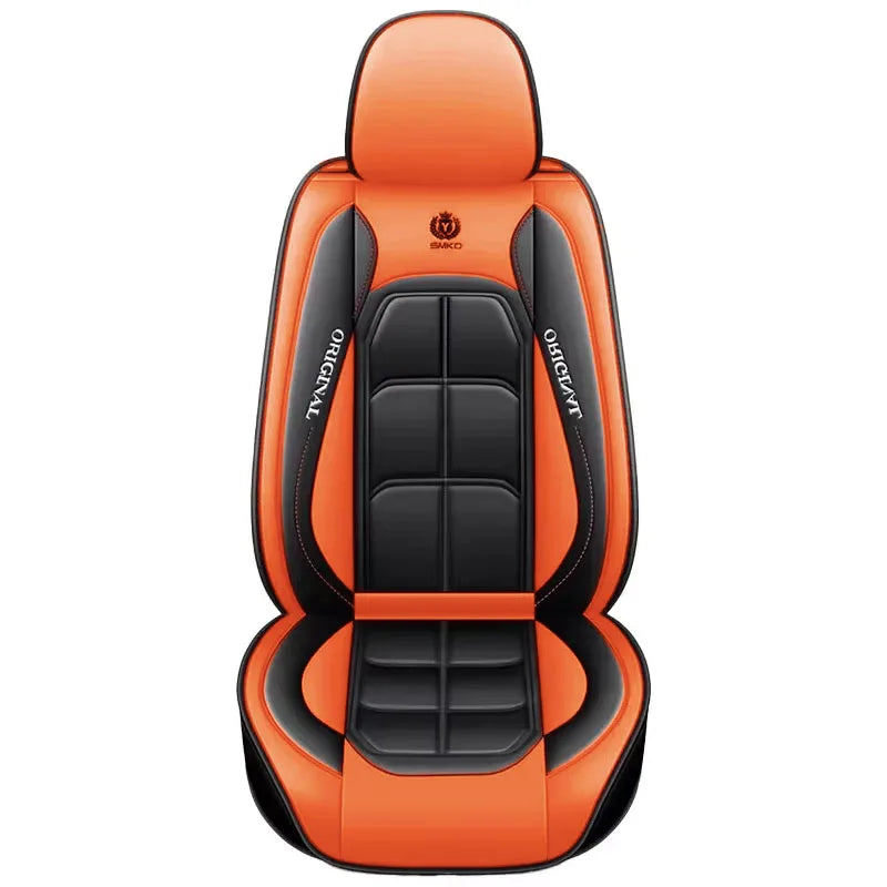 All inclusive seat cover, full leather car seat cushion, single seat driver and passenger seat cover, all season universal pad