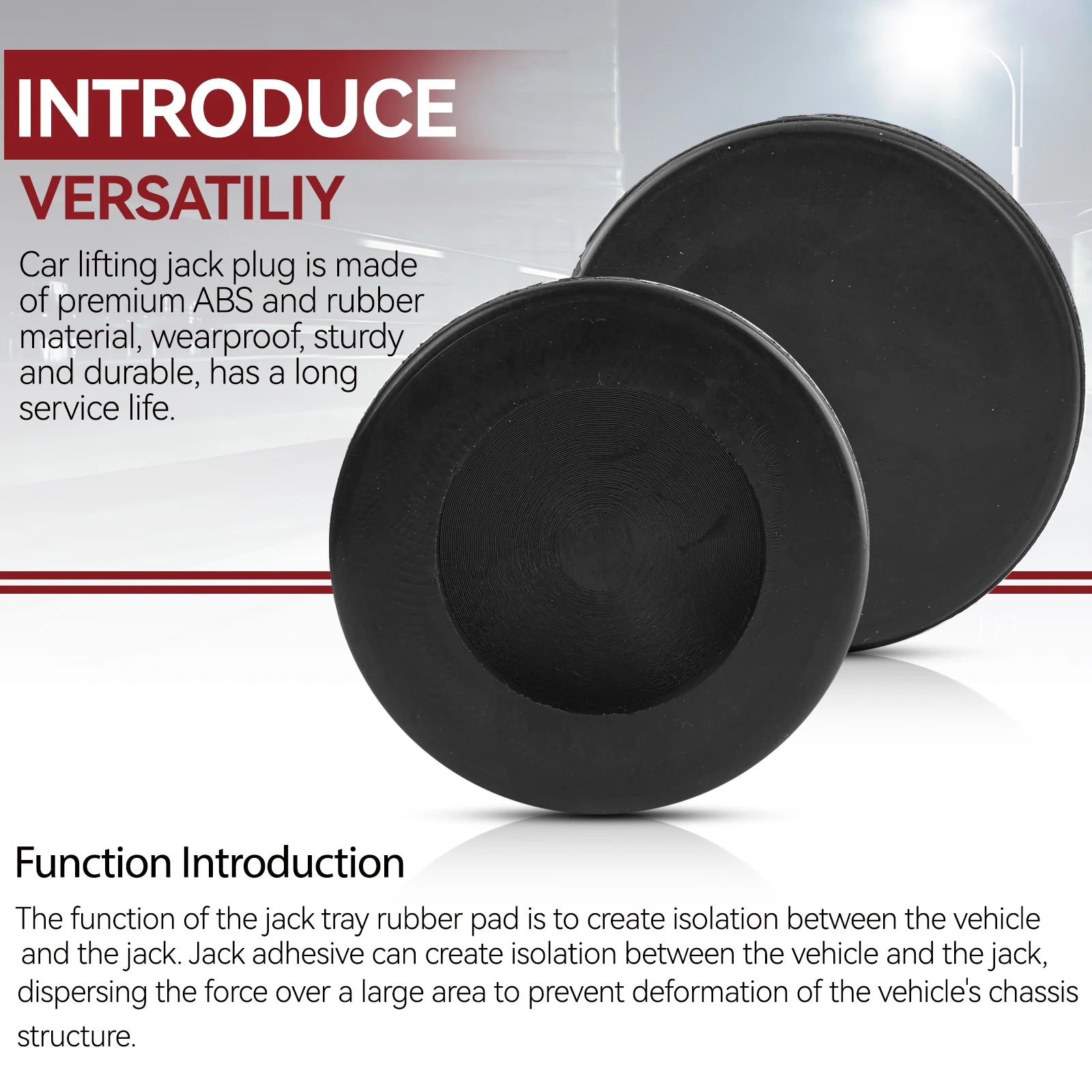 Rubber Bottle Jack Pad Support Point Adapter Jacking Car Removal Repair Tool For 10 Ton Bottle Jacks Auto Accessories 60 x 30mm