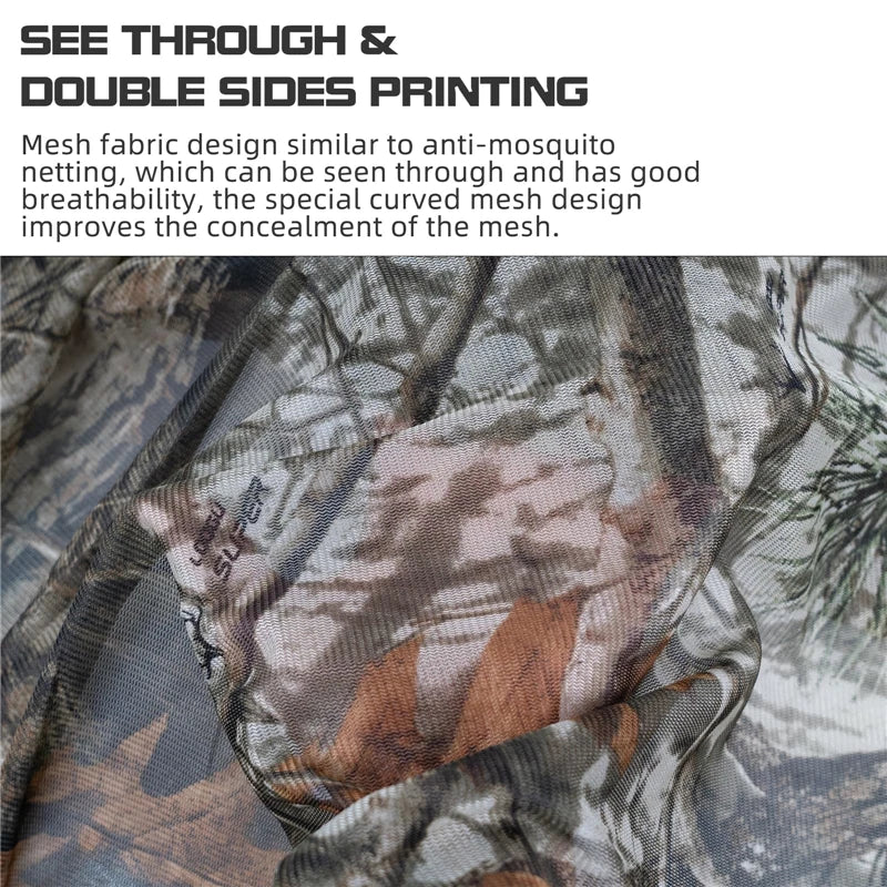 59" W Camouflage Net Mesh Fabric Cloth Sun Shelter Home Garden Party Decoration Outdoor Hunting Camping Tent Tourist Sun shade