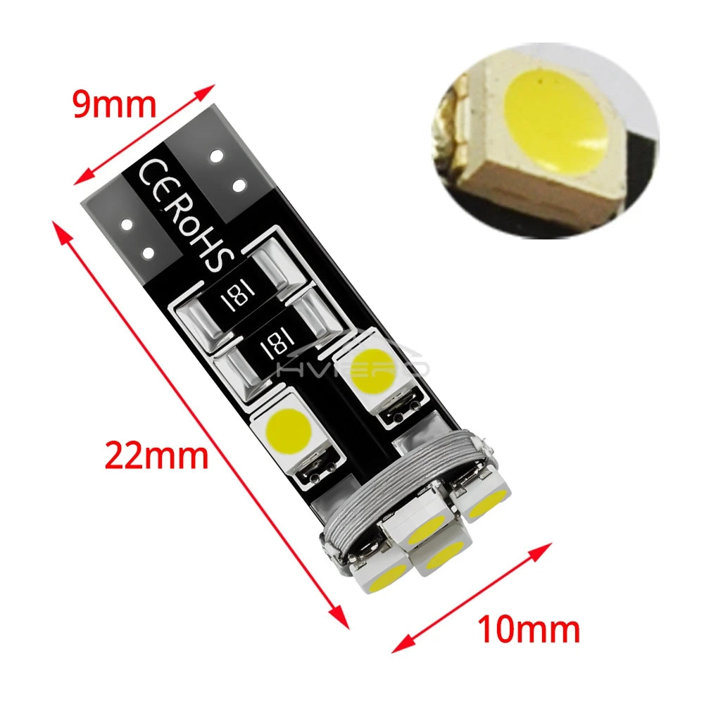 20/50/100X Car Led Canbus White T10 194 W5W Turn Signal No Error Free Interior Reading Light Tail Bulb Backup Parking Lamp