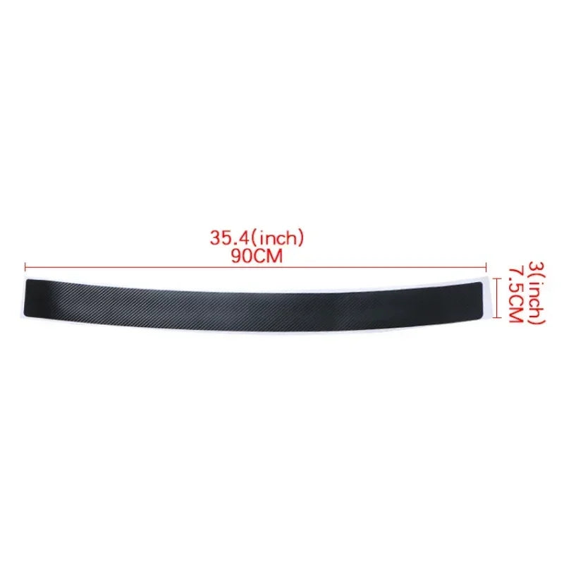 Car Rear Bumper 90/104cm  Sticker Carbon Fiber Protective Pad Anti-Scratch Cover Car Edge Board Scuffproof Decal Strip