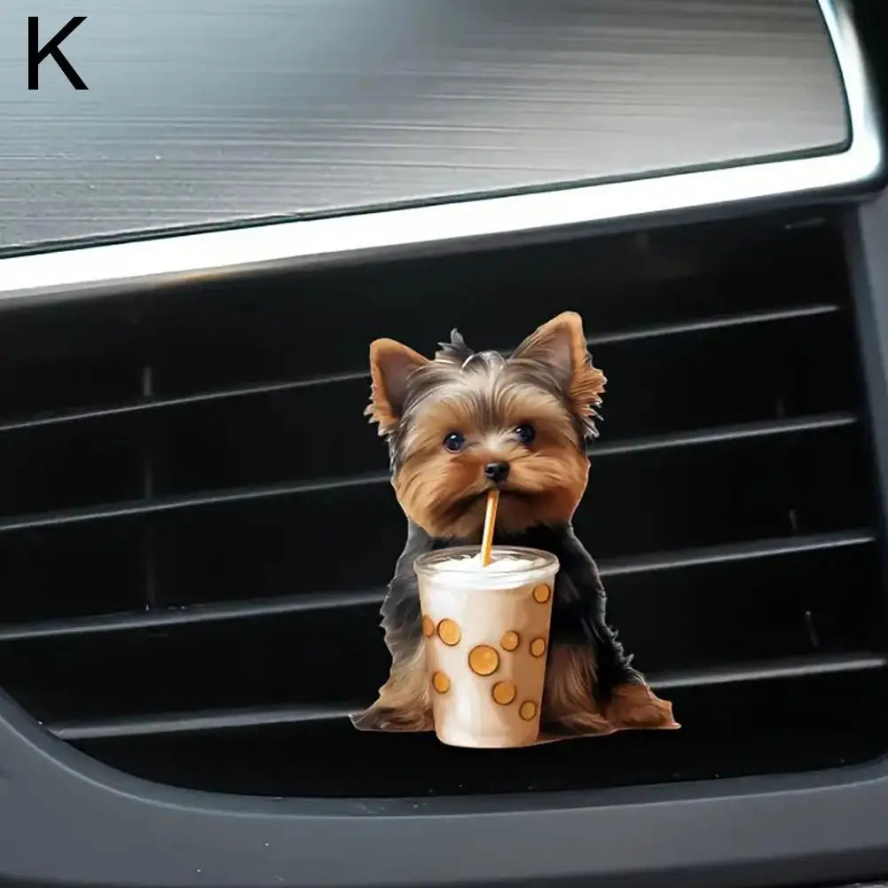 Cute Cartoon 2D Kitten Ventilation Clip Car Air Freshener Car Air Conditioner Air Outlet Aroma Diffuser Auto Interior Decoration