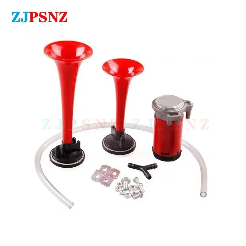 DC12/24V Dual Tone Air Horn Sets Trumpet With Compressor Speaker Powerful Durable 135dB Super Loud For Motorcycle Car Boat Truck