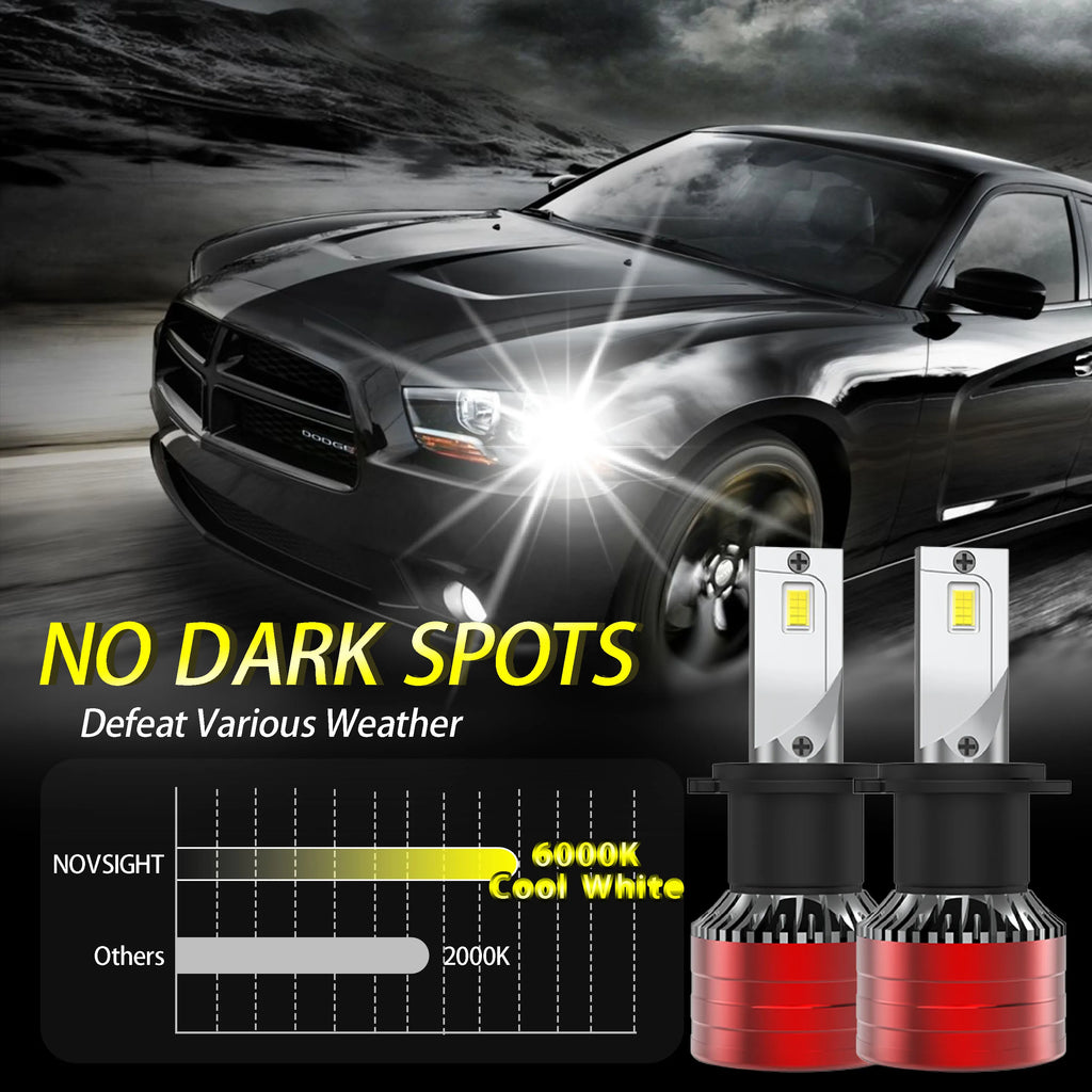 Heyword 2Pcs Car Headlight H4 H7 LED H11 9005 9006 H1 Auto Bulbs 390W 129000LM Light Lamp 6000K 12V Led Headlight Bulbs
