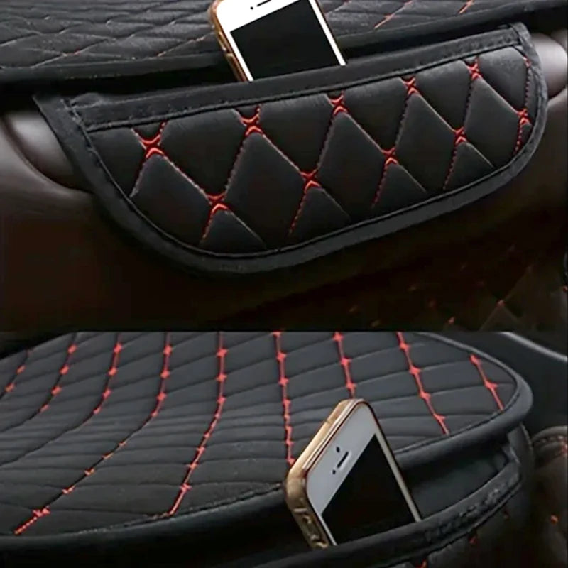 Kcimo 3Pcs Cotton and linen Car Seat Cover Set Universal Car Seat Cover Cushion Car Seat Protector Interior Car Accessories