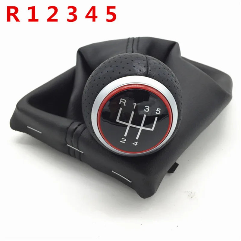 5/6 Speed Manual Gear Shift Knob Lever Stick Arm Pen Gaiter Boot Cover Case For Audi A4 S4 B8 8K A5 8T Q5 8R S Line 2007-2015
