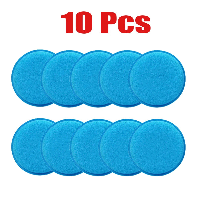 10Pcs Round Car Waxing Polish Sponges Car Detailing Tools High Density Foam Applicator Pads Curing and Polishing Sponge Car Wash