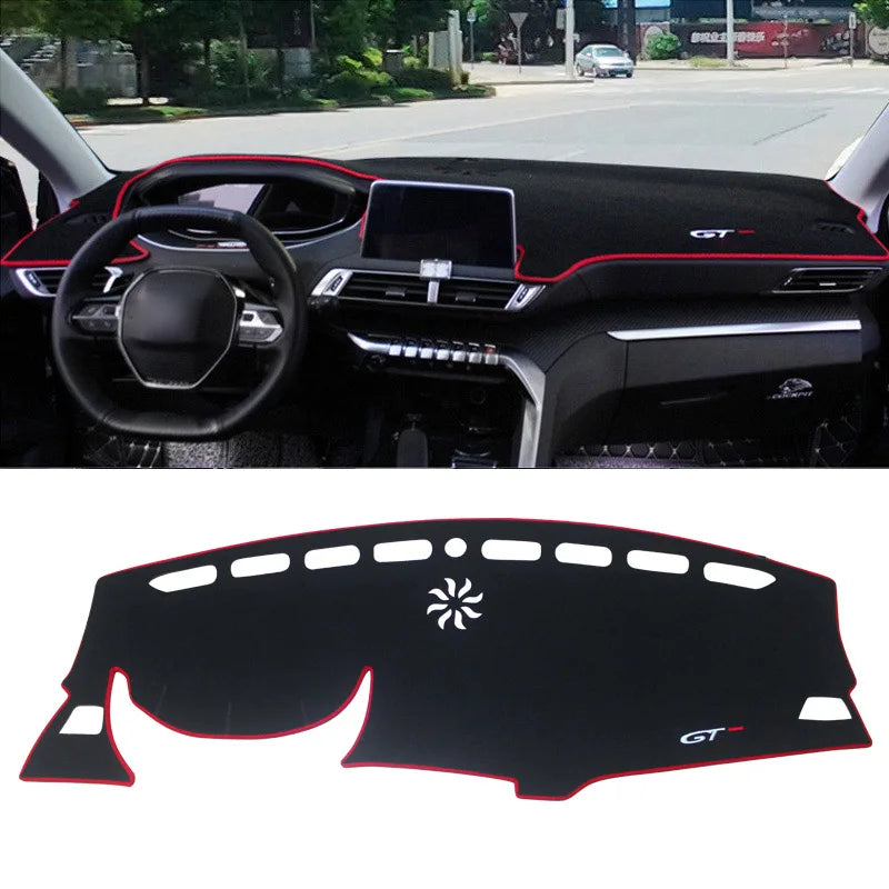 Car Dashboard Cover Mat Avoid Light Pads Anti-UV Carpets For Peugeot 3008 5008 GT Hybrid 2016 2017 2018 2019 2020 2021 2022 2023