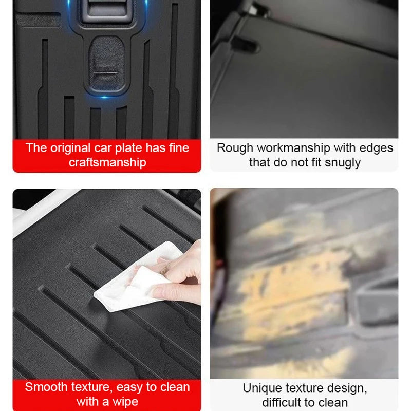 For Tesla New Model Y Juniper 2025+ TPE Floor Mats Waterproof Luggage Mat Wear-resistant Foot Pads ModelY Trunk Mats Accessories