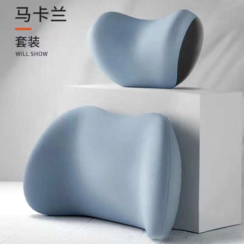 Car Headrest/Lumbar Support Car Neck Pillow Waist Cushion Driver Seat Backrest Car Cushion Driving Lumbar Support Waist Support