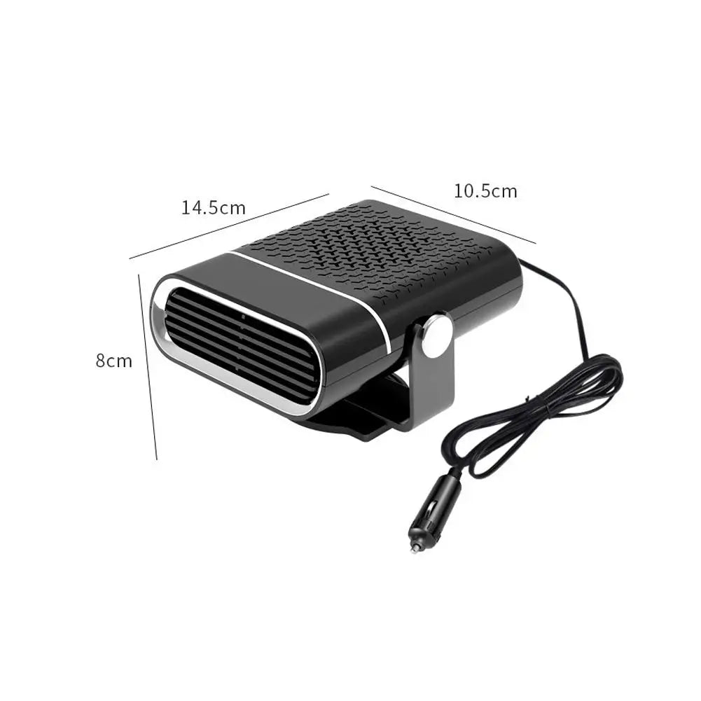 12V 120W Portable Car Heater Fast Heating & Cooling Fan 360° Rotation Defogger/Defroster Cigarette Lighter Plug-in