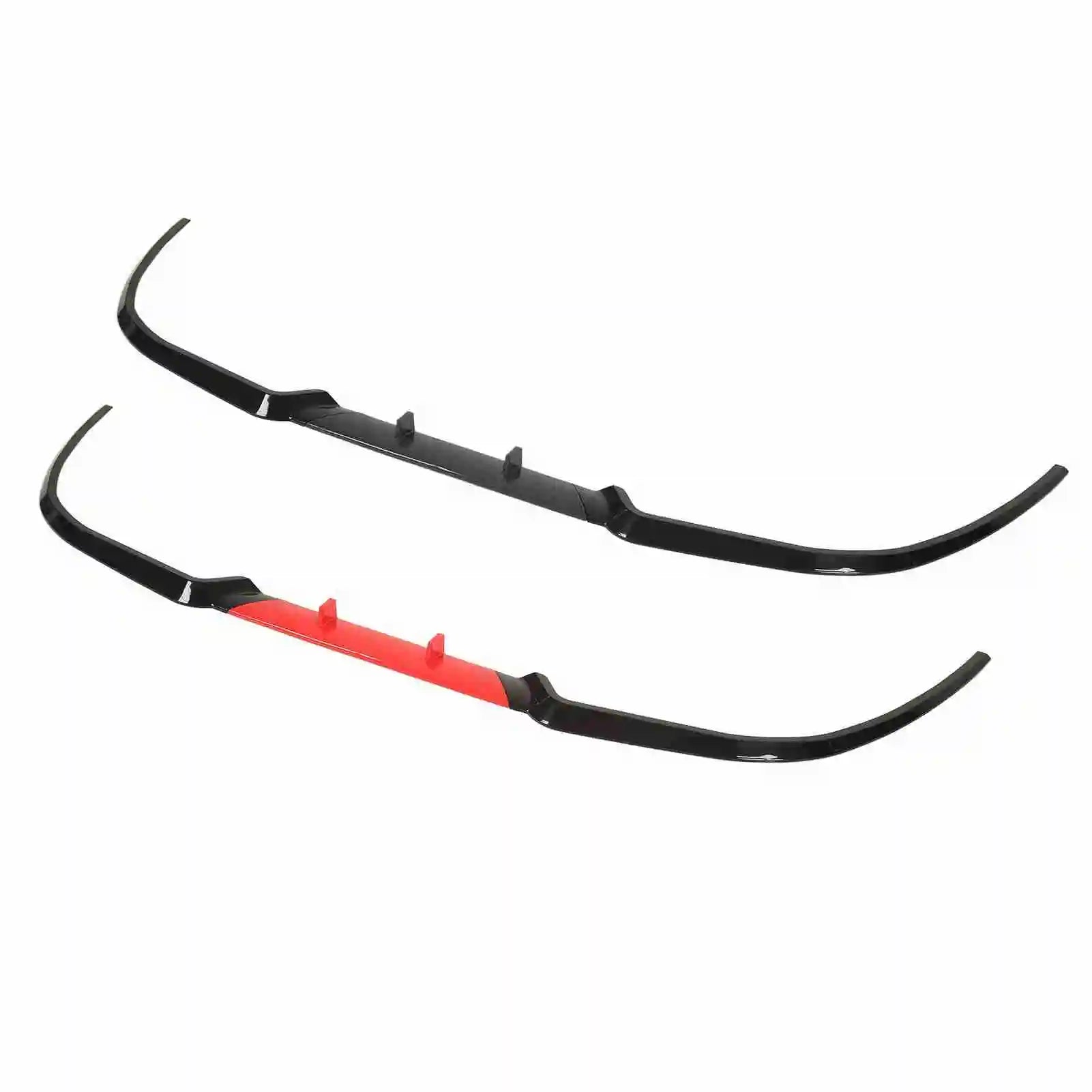 Front Bumper Lip Front Lip Splitter Fadeproof Scratch Resistant Collision Resistant ABS Plastic with 4 Screw for Car