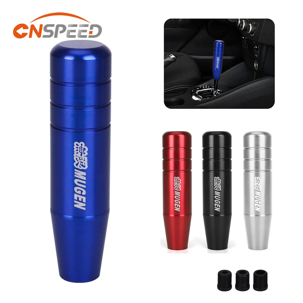 Universal Car 13CM Aluminium Gear Shift Knob Mugen Electroplating Color Manual Lever Shifter Dandle Extended Manual Transmission