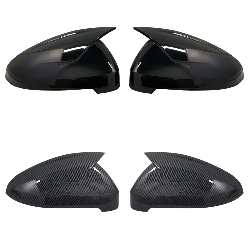 For Audi A4 A5 B9 Side Mirror Caps (Black Look) 2017 2018 2019 2020 2021 2022 S4 S5 RS5 allroad Quattro replace Covers ABT style