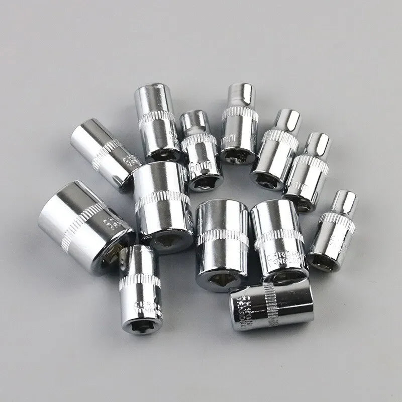 46pcsCar Repair Tool Kit 1/4-Inch Socket Set Car Repair Tool Ratchet Torque Wrench Combo Auto Repairing Set Mechanic Tool