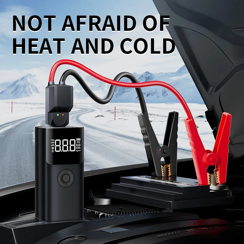 Multi-Function 4 In 1 Car Jump Starter Air Pump Air Compressor Power Bank 10KmAh Car Battery Starter Starting Auto Tyre Inflator