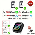 2025 3 In 1 Wired to Wireless Carplay Adapter for Airplay Android Auto MirrorLink Bluetooth+ Wifi USB Dongle Car Ai Box for Audi