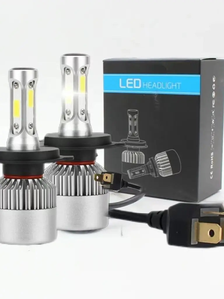 2pcs Car S2 Headlight Bulbs LED H1 H7 H4 9005 9006 Auto 72W 8000LM 6500K No Error Lamp Low High Beam 9-36V For lights