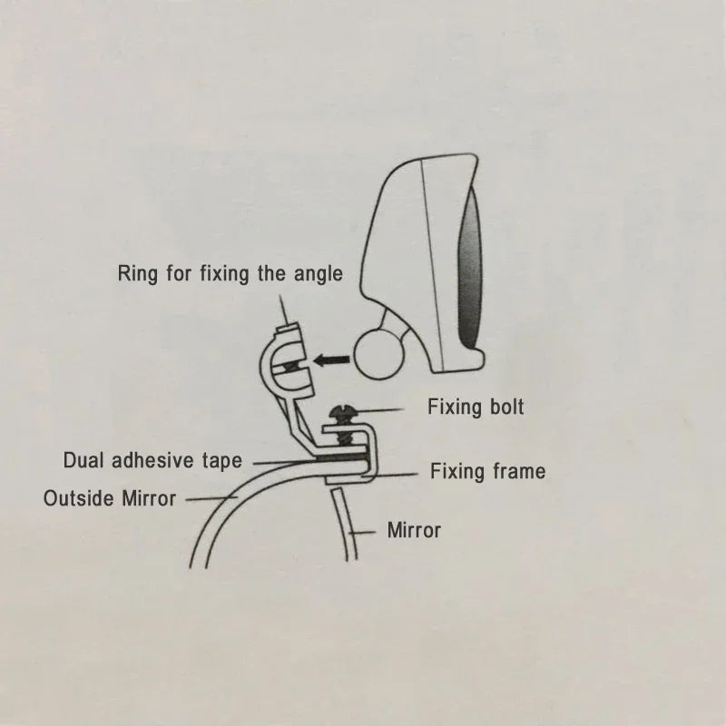 1 Pair 360 Degree Rotation Adjustable Rear View Mirror Car Blind Spot Mirror Wide Angle Lens for Parking Auxiliary Mirror