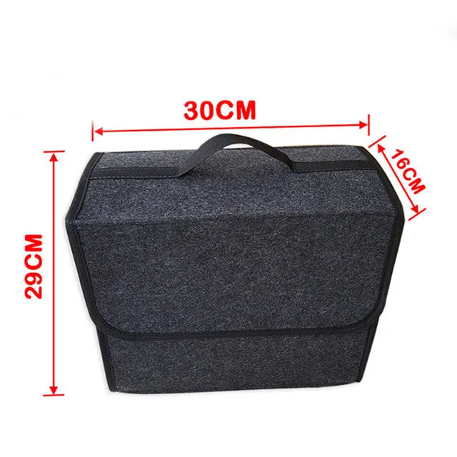Car Storage Bag Trunk Organizer Box Felt Cloth Storage Box Auto Cargo Container Bags Multi-Pocket Tidying Bags Car Accessories