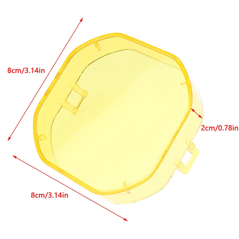 Led Work Light Cover Cube Cover Dustproof Yellow Black Lens Protection Cover For 40W Pods Fog Driving Lamp