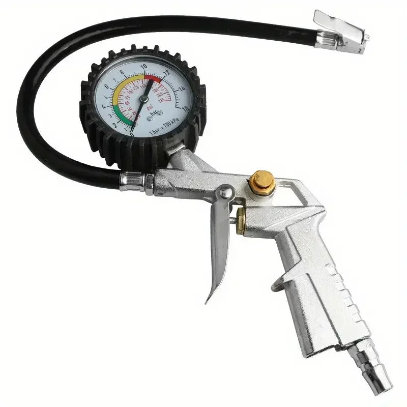 Tire Pressure Gauge for Car, Motorcycle, SUV, Inflator Pumps Tire Repair Tools Gun Type for Air Compressor Durable