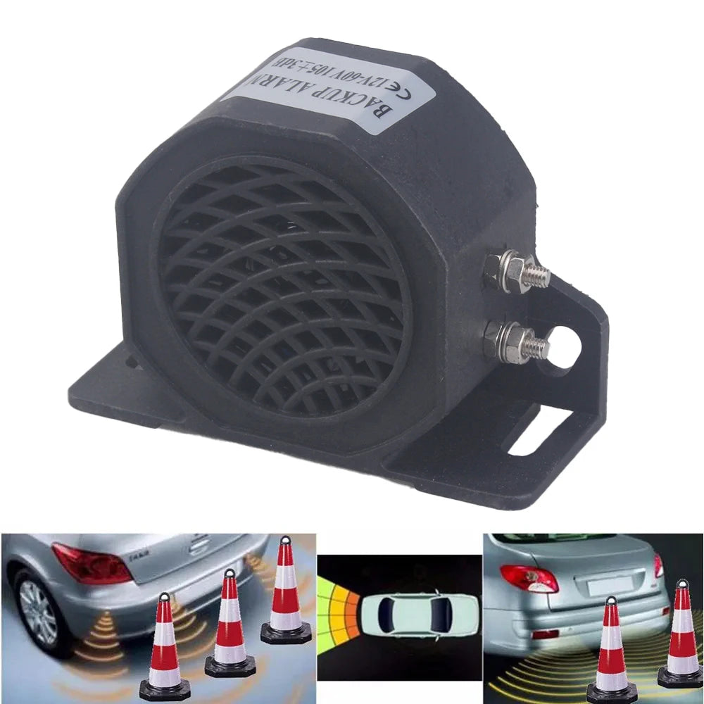 12-24V Sound Warning Alarm 105dB Reversing Horn IPX6 Waterproof Backup Truck Alarm for Vehicle Reversing Reminder