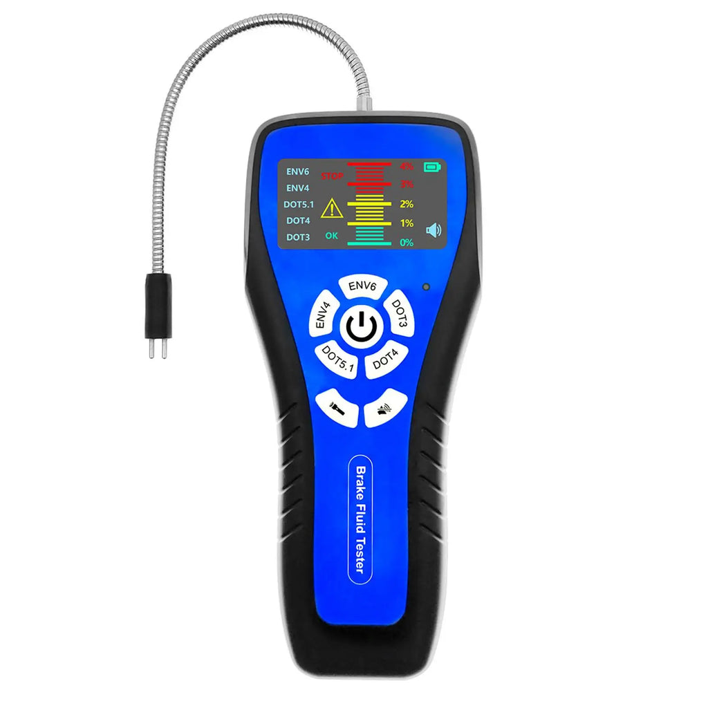 Automotive Brake Fluid Tester with LCD Display and Alarm for Dot3 Dot4 Dot5.1 Env4 Env6