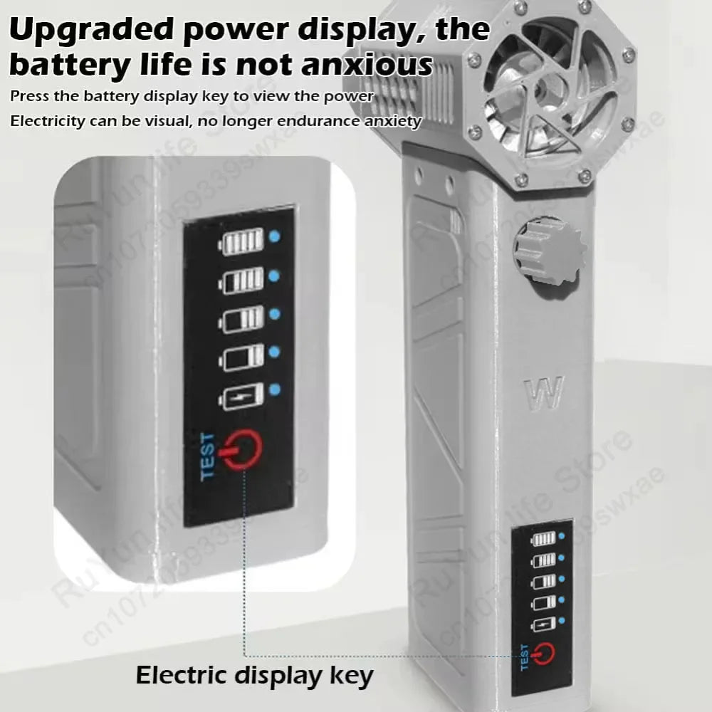 Mini vacuum cleaner 140000RPM blower turbo jet fan electric display handheld high-speed dust gun cleaning tool