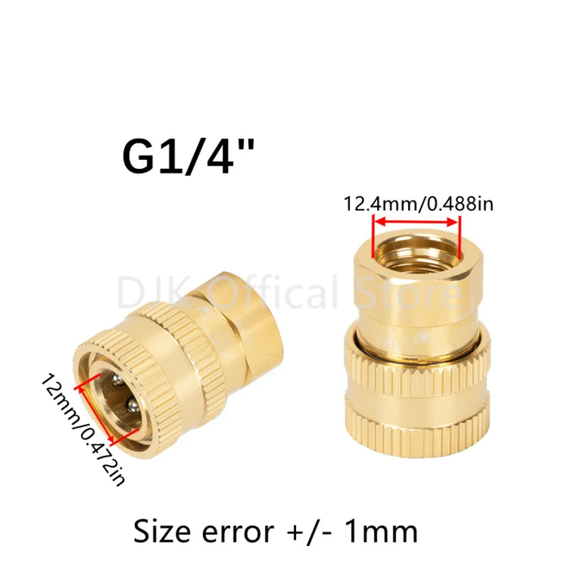 Pressure Washer Connector Coupling Quick Release Adapter 1/4" Male Fitting Connection Car Washing Garden Joints