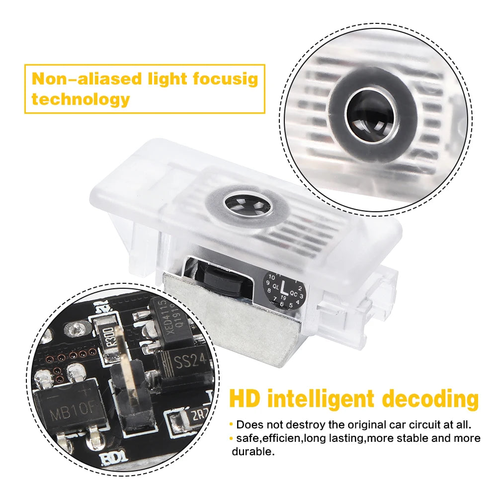 2X For BMW 1 3 8 Series G20 G21 F40 X7 G07 Z4 G29 2019 - 2024 2023 LED Car Door Welcome Projector Ghost Shadow Light Accessories