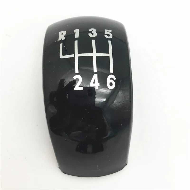 Black Chrome Car Gear Shift Knob Headball Lever Stick Pen Badge Cap Top Cover For Skoda Octavia MK2 II (04-08) II FL (08-11)