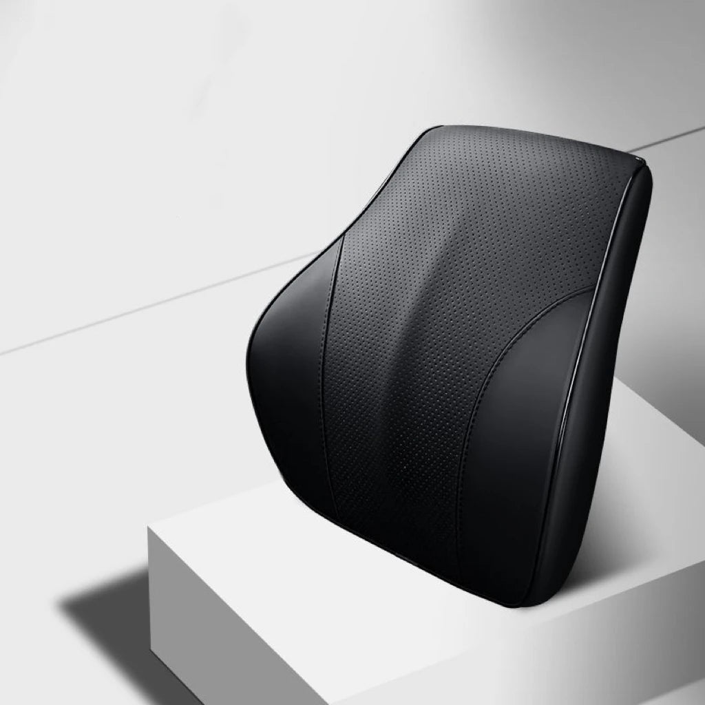 3D Nappa Leather Memory Foam Headrest Car Neck Pillow Support Neck Rest Pillow for Car Pain Relief Travel Neck Support