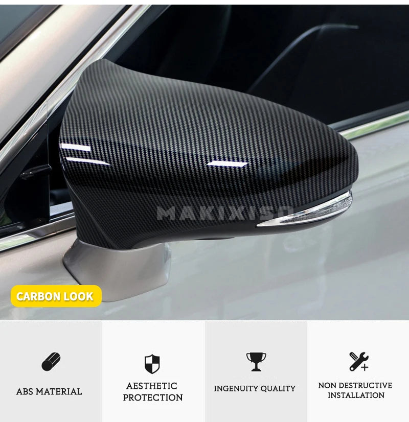 New 2x Rearview Mirror Cover Wing Side Mirror Cap for Lexus IS200 IS250 IS300 IS350 2013-2020 M Style Rear View Mirror Cover Cap