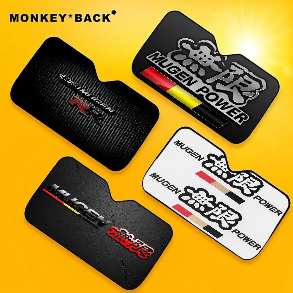 Mugen Powers Heated Windshield Sunshade Car Window Windscreen Cover Sun Shade Auto Sun Visor Car-covers