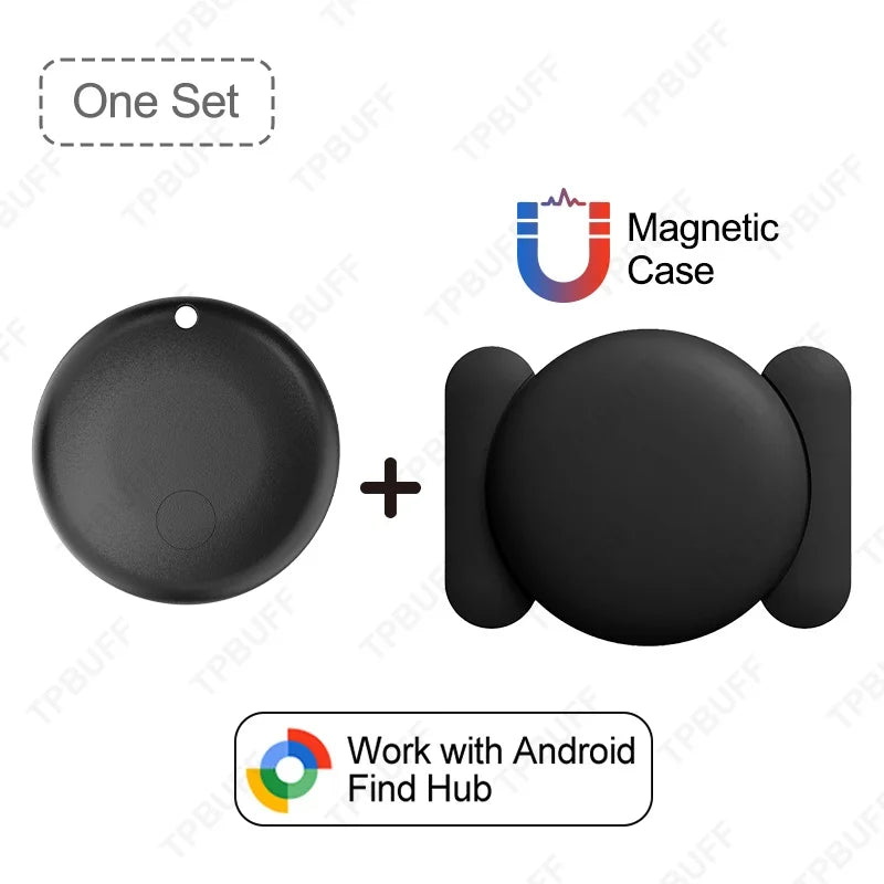 GPS Smart Tag for Android Google Find My Tracker Kits with Strong Magnetic Suction Silicone Shell Anti-loss for Motorcycles & Ca