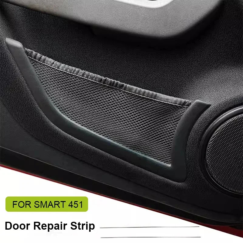 2pcs For Mercedes Smart 451 Fortwo 2009-2014 Car Door Net Bag Non-elastic Repair Strip Modification Interior Accessories