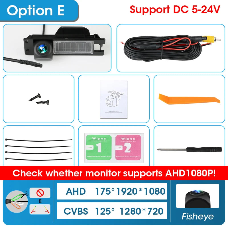 JMCQ AHD 1080P 175° Car Rear Camera Fisheye Lens With Bracket For Opel Astra H J Corsa D Meriva A Vectra C Zafira Insignia