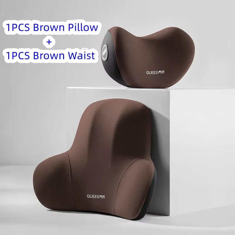 Update Car Lumbar Support Pillow Auto Neck Pillow Waist Support Removable Washable Backrest Universal Vehicle Cushion