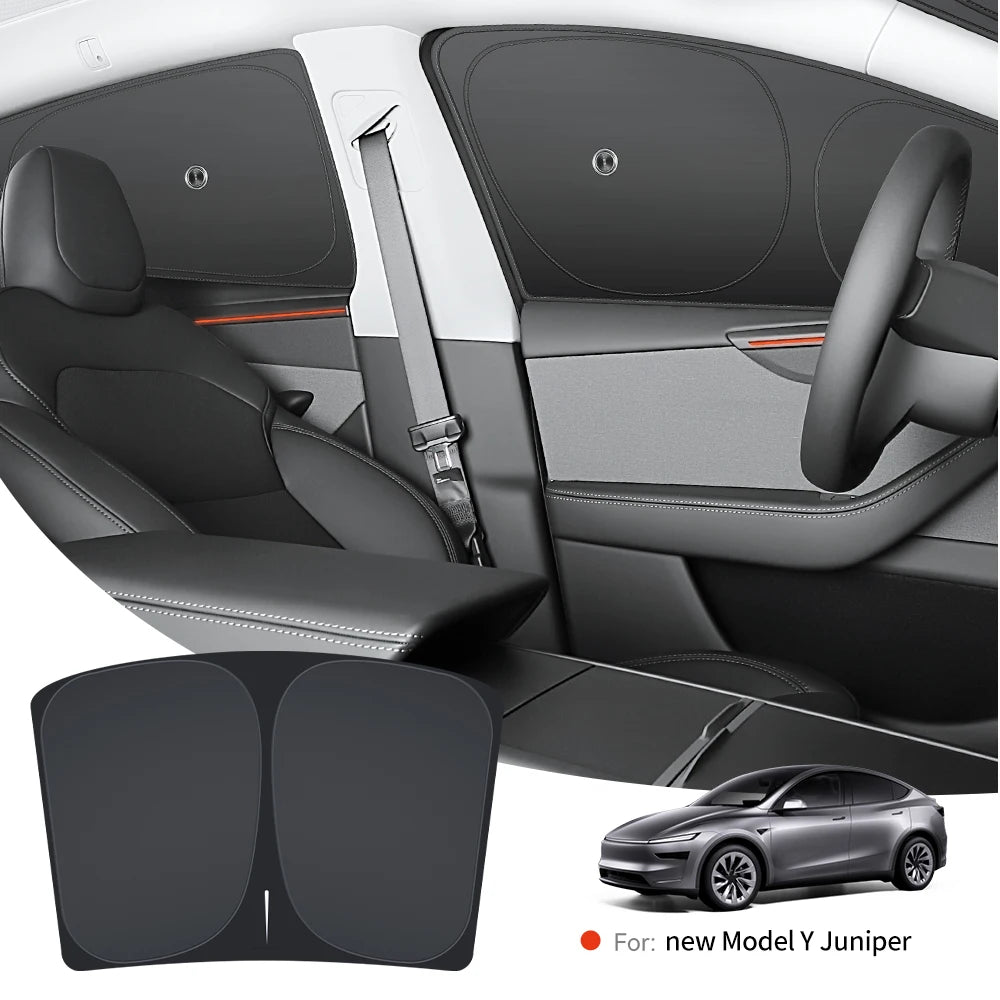 YZ For Tesla Model 3 Y Highland Juniper 2021-2025 Car Side Window Sunshade with Suction Cups Front Rear Windshield Privacy