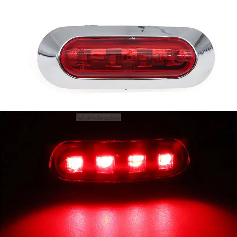 Waterproof 4 LED Side Mark Lamp Clearance indicator Light Car Truck Trailer Lorry 12V-24V light Red/White/Amber/Blue/Green