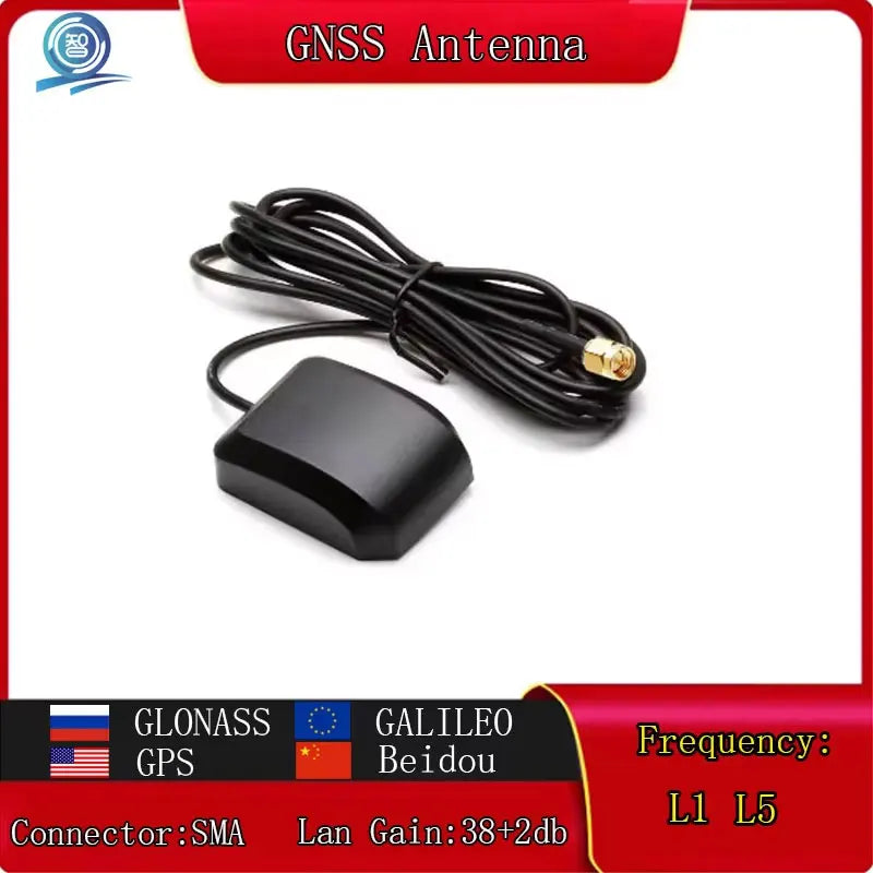High Precision GPS Dual Band Positioning Antenna Lan Gain 38DBI Power Amplifier SMA Connect Enhanced Vehicle Navigation Signal