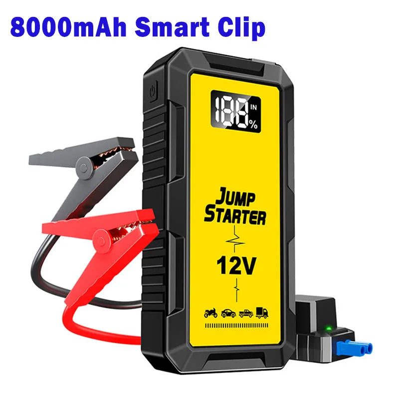 8000mAh Jump Starter Car Power Bank 12V Portable Charger Car Booster Auto Starting Device Emergency Car Battery Starter